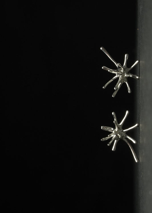 Mini SEA URCHIN EARRINGS (silver)