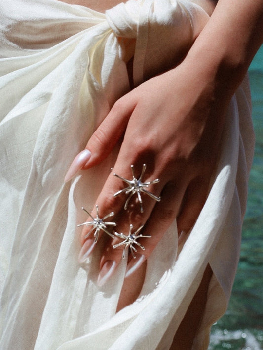 SEA URCHIN RINGS SET