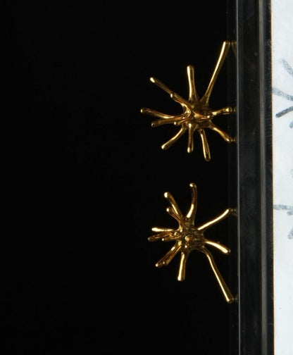 Mini SEA URCHIN EARRINGS (golden)